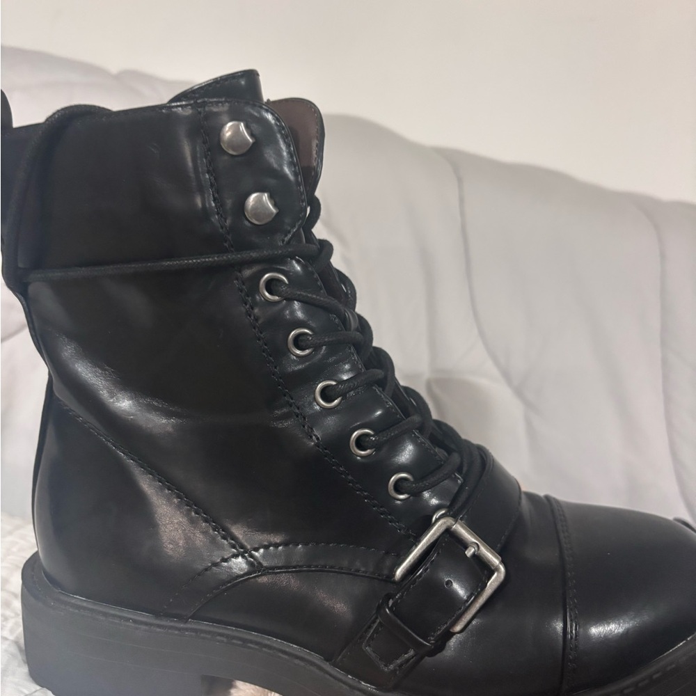 White Mountain Black Combat Boots